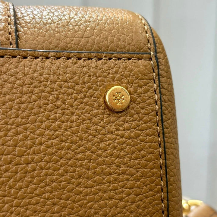 Tory Burch Thea Pebble Leather Small Satchel
