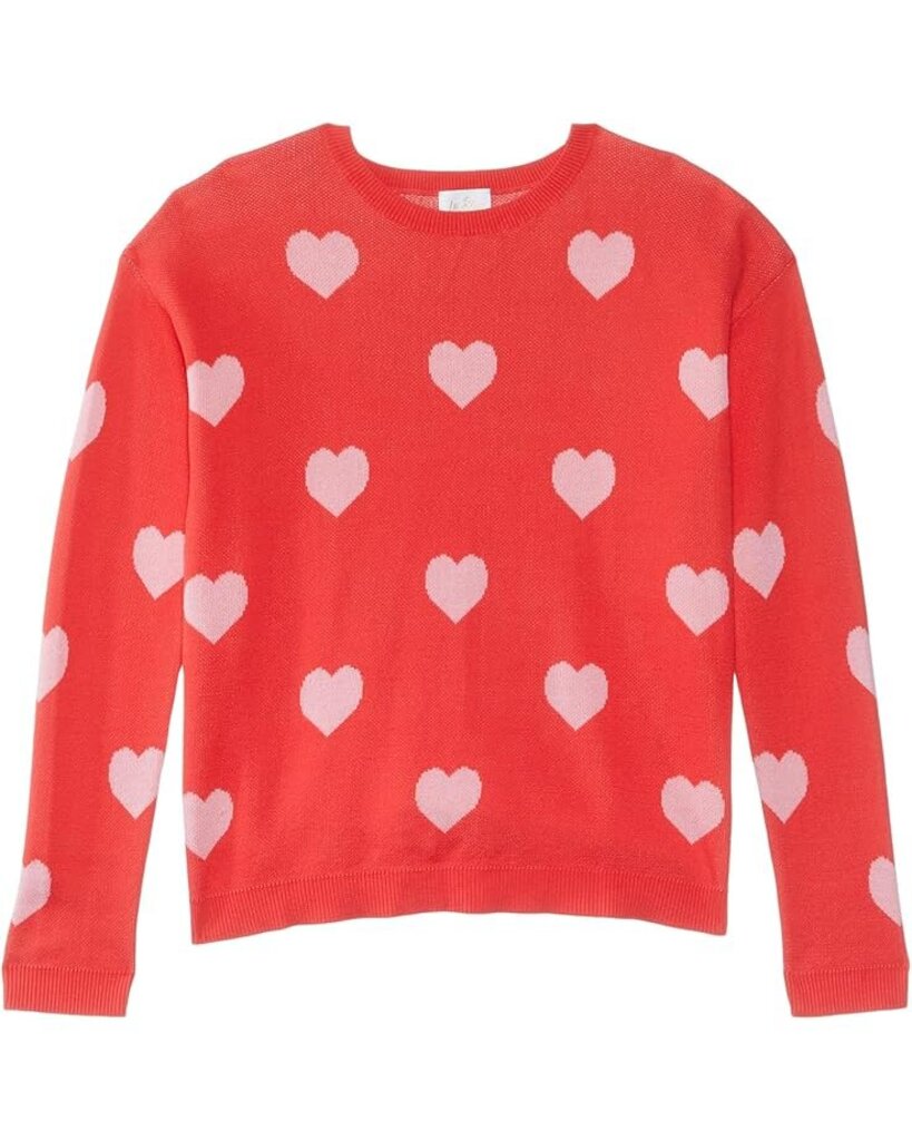 Lilly Pulitzer NWT Tensley Sweater in Rococo Red Hearts Jacquard - Size Small (Retails for $148)