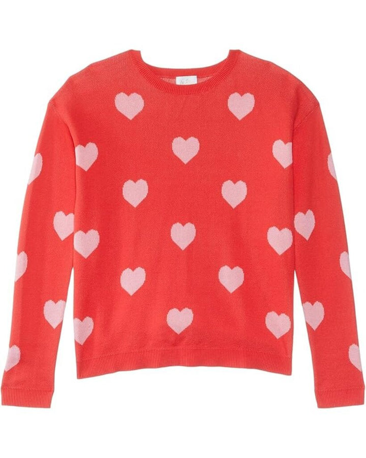 Lilly Pulitzer NWT Tensley Sweater in Rococo Red Hearts Jacquard - Size Small (Retails for $148)