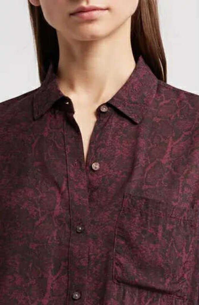 Rails Josephine Snakeskin Print Button Up - Size Medium