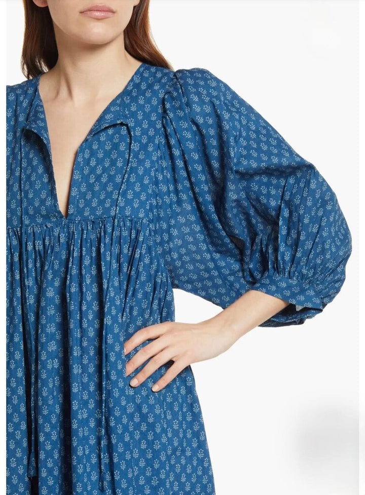 Faherty Lyla Floral Organic Cotton Dress - Size XL