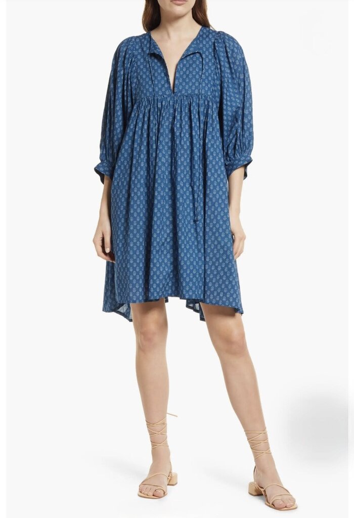 Faherty Lyla Floral Organic Cotton Dress - Size XL