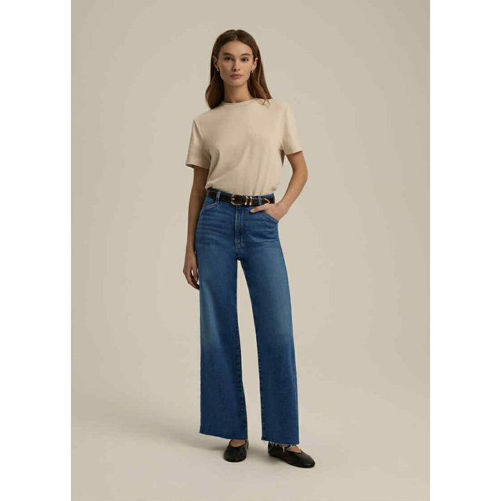 Favorite Daughter Mischa Super High Rise Wide Leg Ankle Jean in Madison - Size 28 (Retails $198)