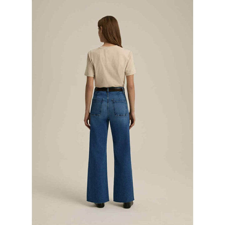 Favorite Daughter Mischa Super High Rise Wide Leg Ankle Jean in Madison - Size 28 (Retails $198)