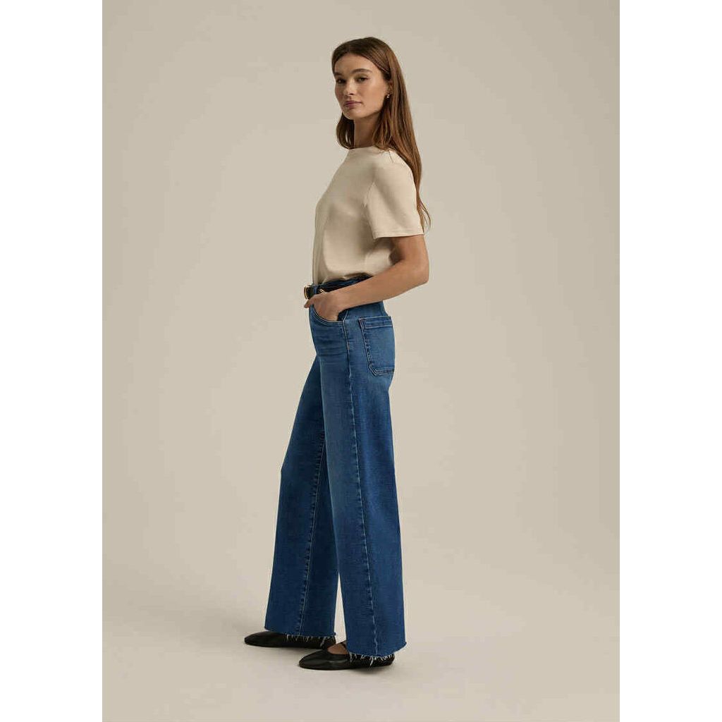 Favorite Daughter Mischa Super High Rise Wide Leg Ankle Jean in Madison - Size 28 (Retails $198)