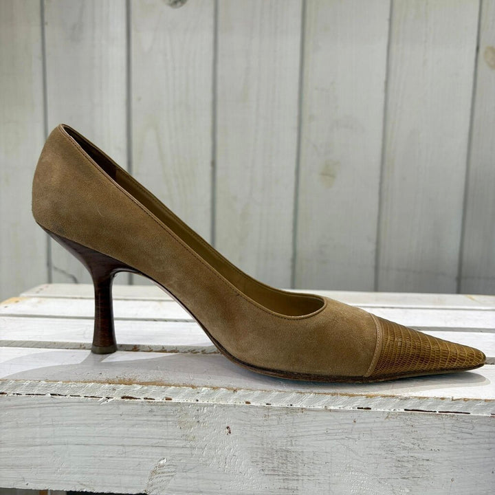 Chanel Vintage Suede Heels - Size 38