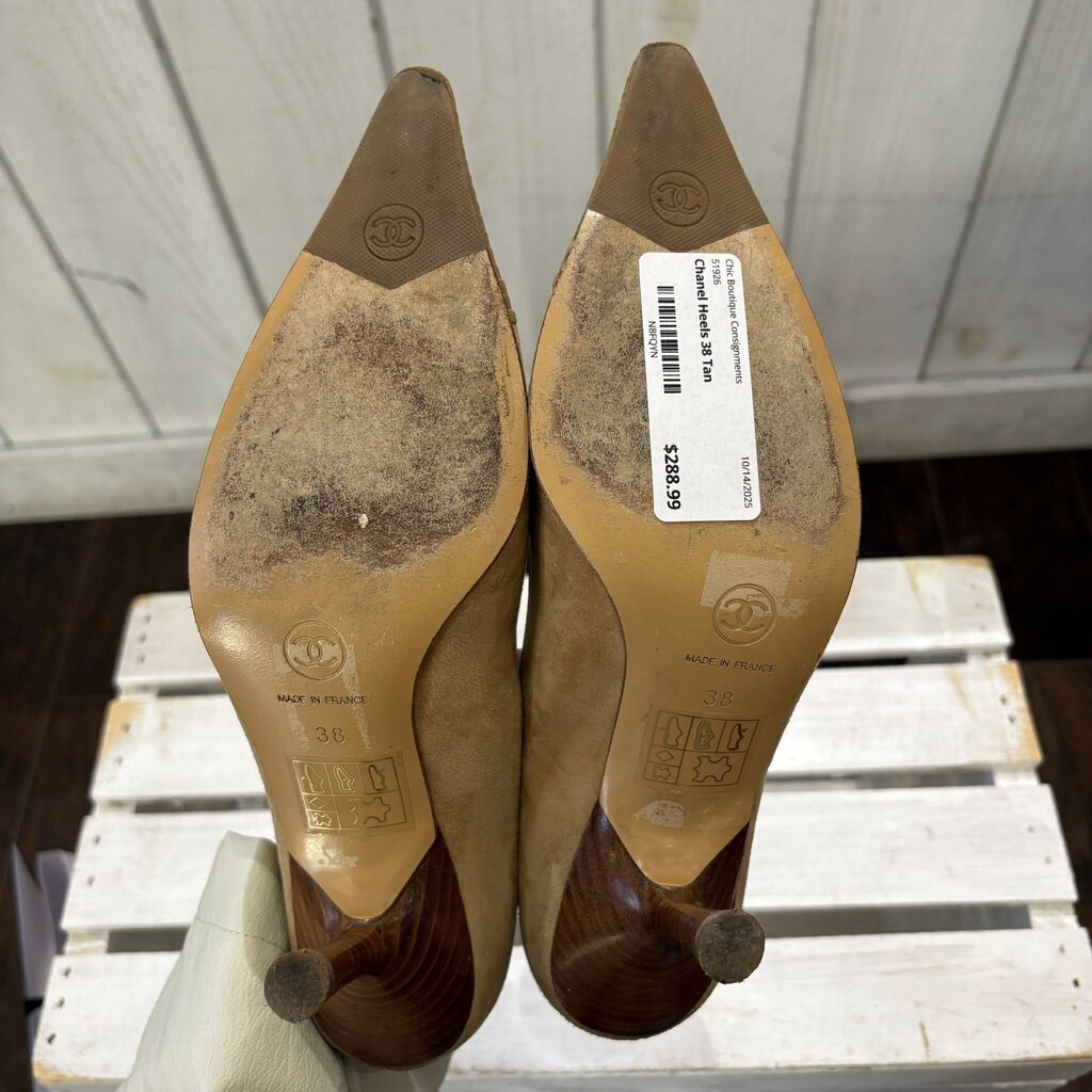 Chanel Vintage Suede Heels - Size 38
