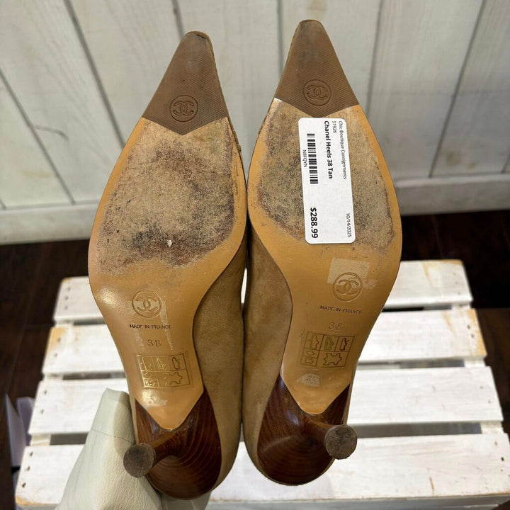 Chanel Vintage Suede Heels - Size 38