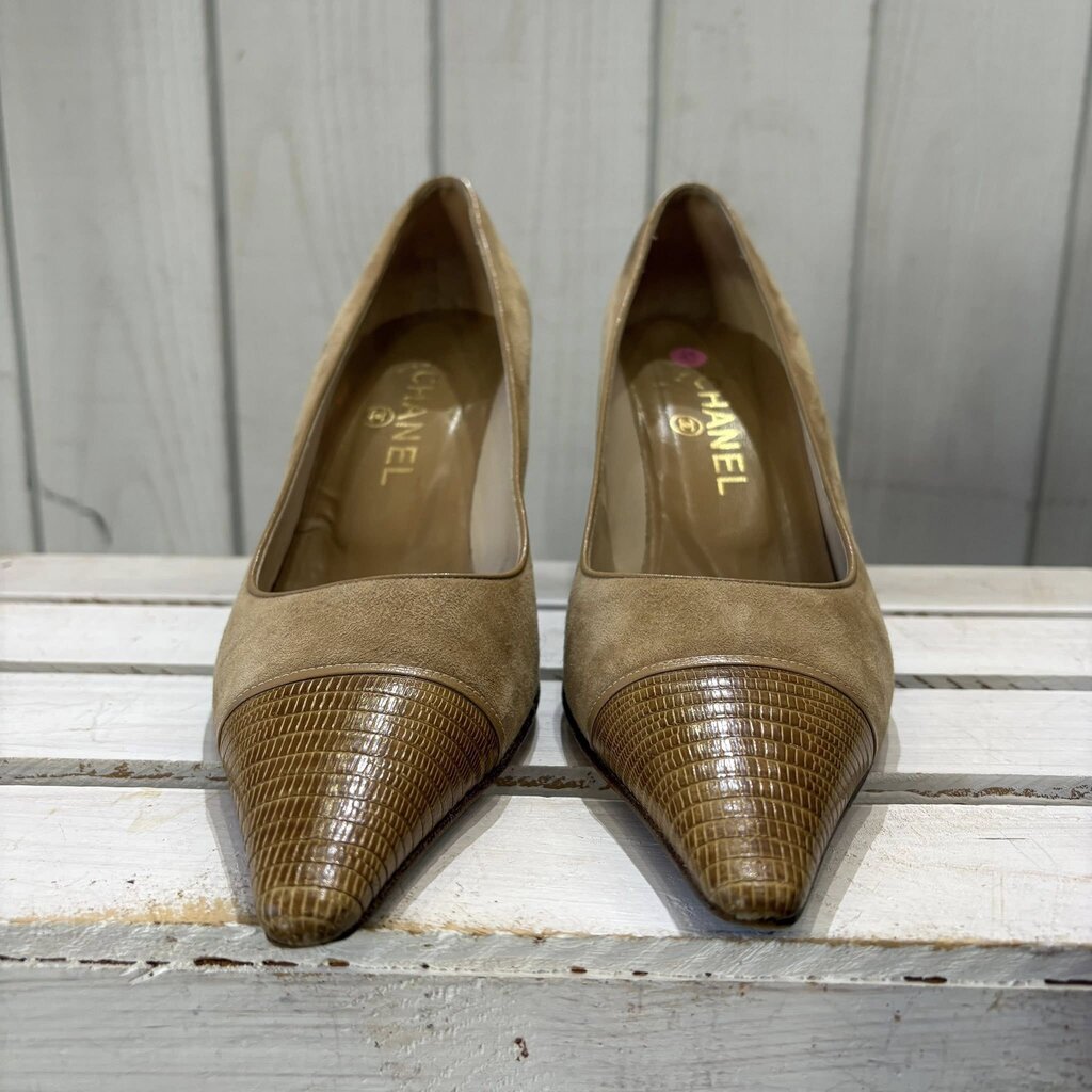 Chanel Vintage Suede Heels - Size 38