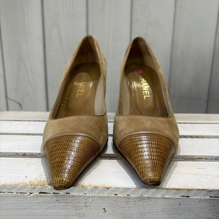 Chanel Vintage Suede Heels - Size 38