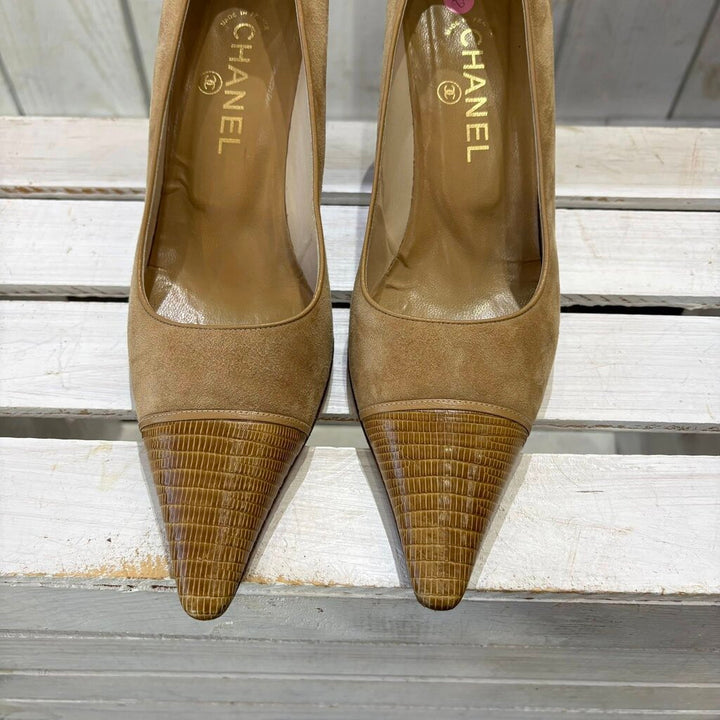 Chanel Vintage Suede Heels - Size 38