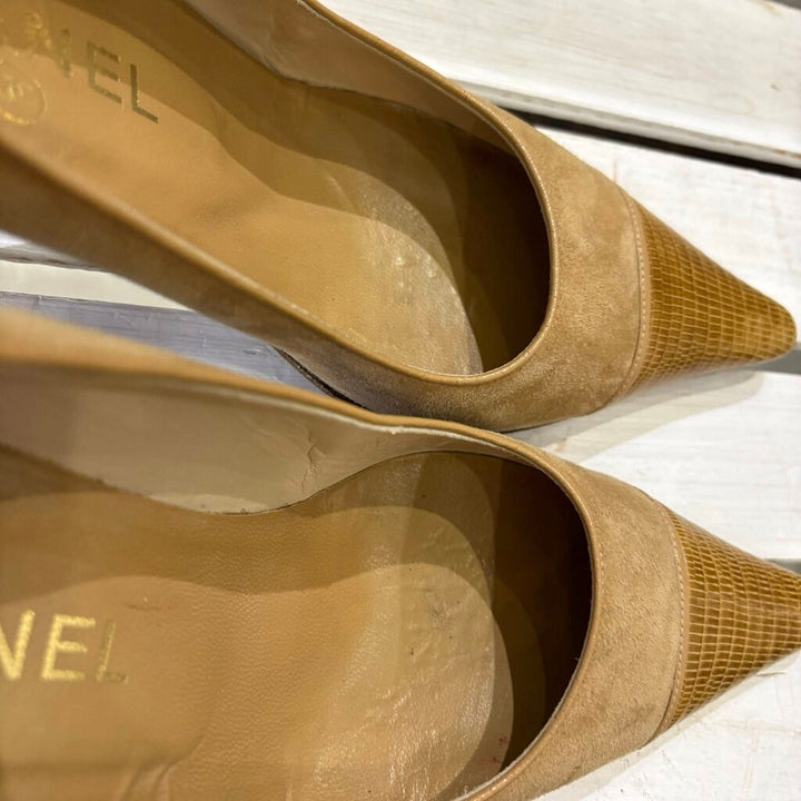 Chanel Vintage Suede Heels - Size 38