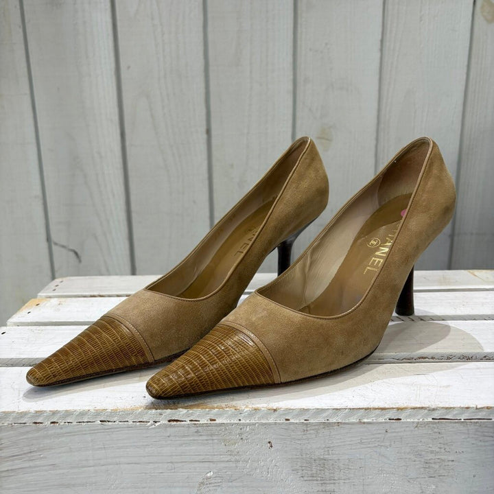 Chanel Vintage Suede Heels - Size 38