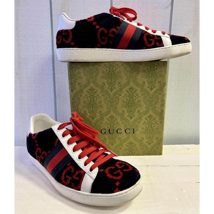 Gucci Ace Velvet GG Sneakers (Retails for $400) - Size 36.5