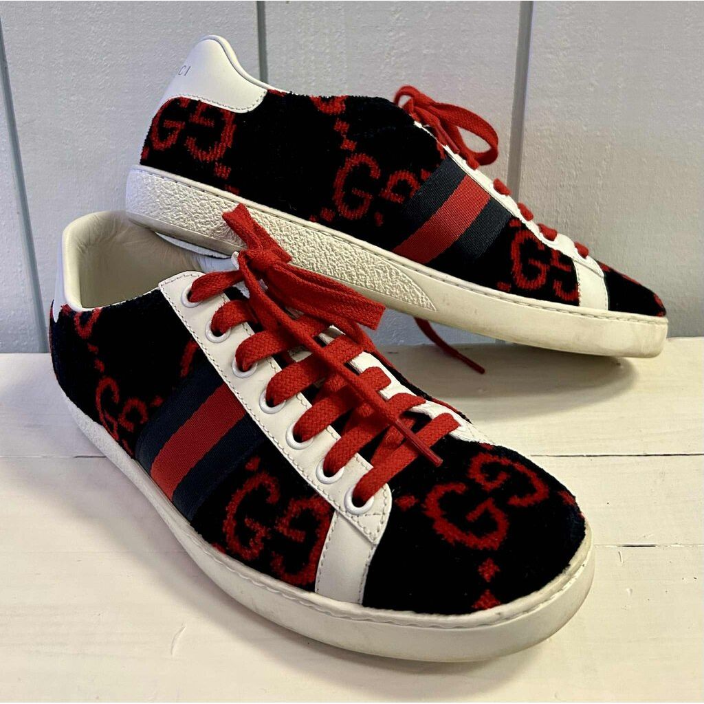 Gucci Ace Velvet GG Sneakers (Retails for $400) - Size 36.5