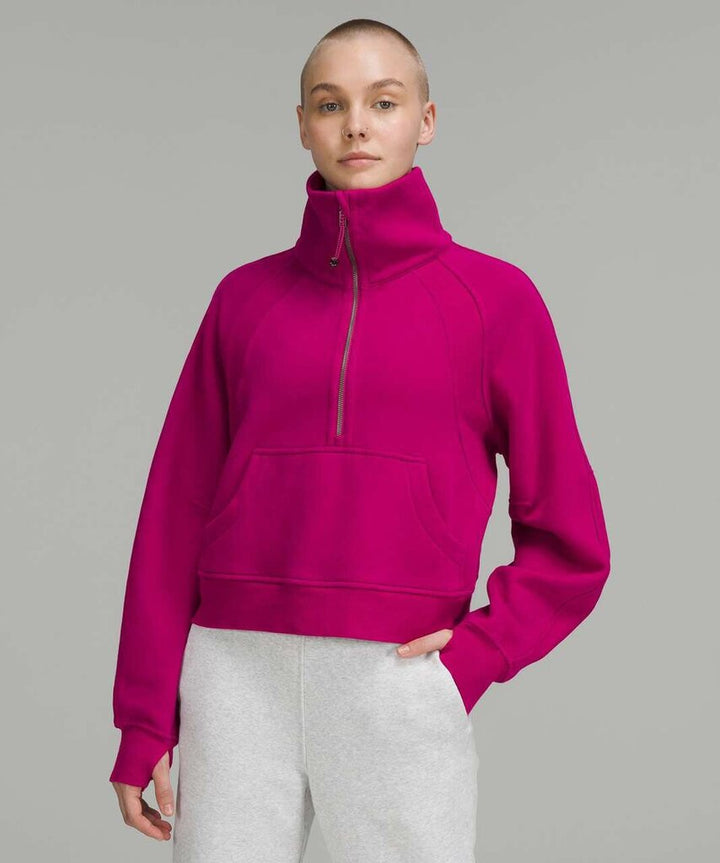 Lululemon Scuba Oversized Funnel Neck Half-Zip in Ripened Raspberry - Size M/L