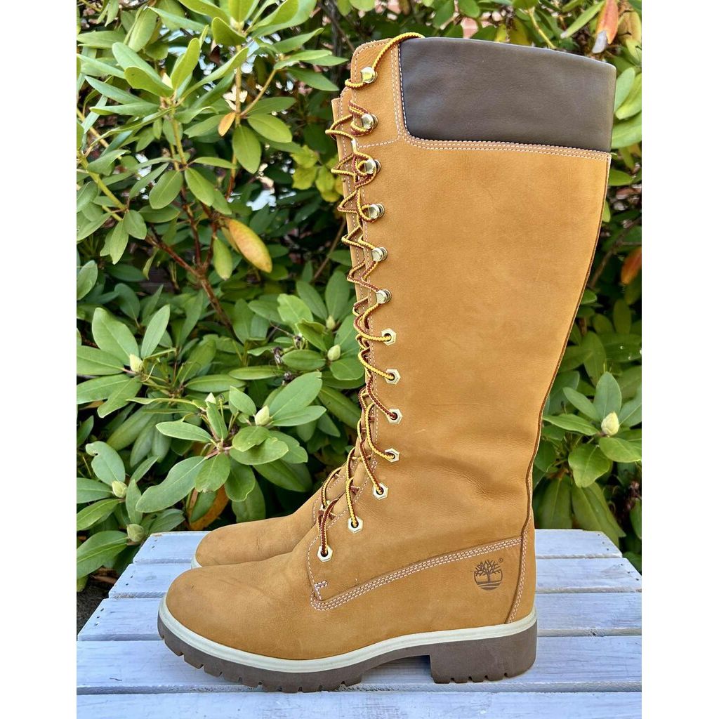 Womens Timberland 14" Premium Waterproof Boot in Wheat - Size 8