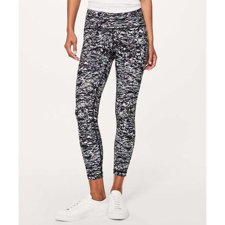 Lululemon Wunder Under Hi-Rise Tight 25" in Liquid Platinum Alpine White Multi - Size 8