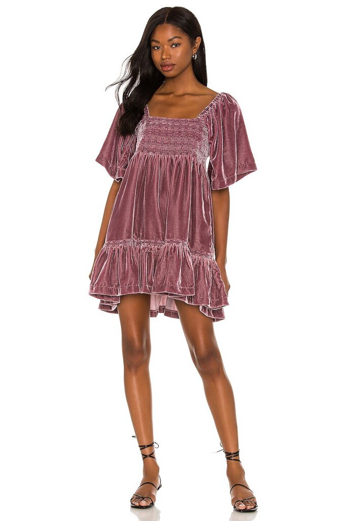 Free People Easy To Love Mini Dress in Dried Currant - Size XS (Retails for $168)