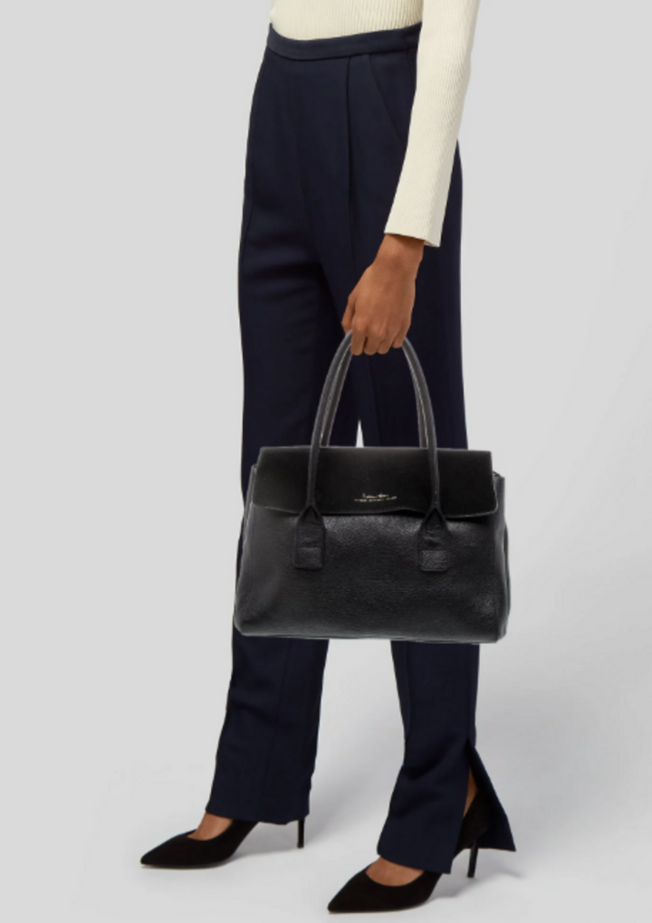 India Hicks Leather Tote