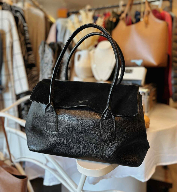 India Hicks Leather Tote