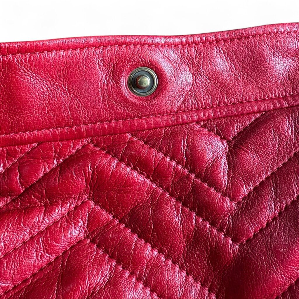 Gucci Quilted GG-Detail Leather Mini Skirt - Size 40