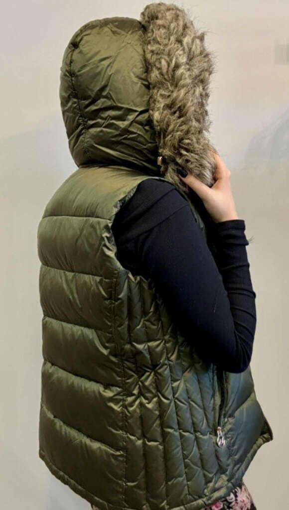 Michael Kors Removable Hood Down-Filled Vest - Size Medium