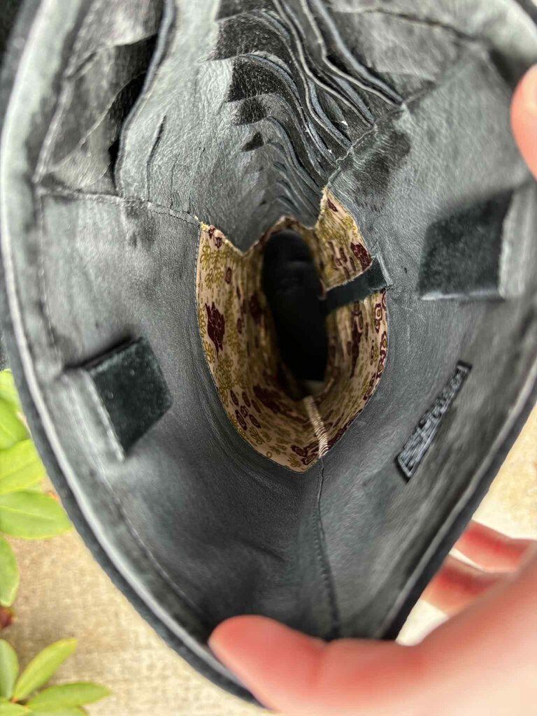 Ugg Rumer Tall Black Suede Heeled Boot - Size 9