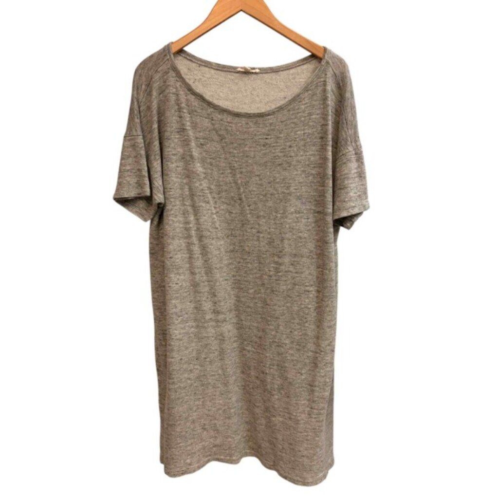 eileen fisher tee shirt dress BNWT Eileen Fisher Crewneck Cap Sleeve High Low T-Shirt Dress, Midnight, XL $198