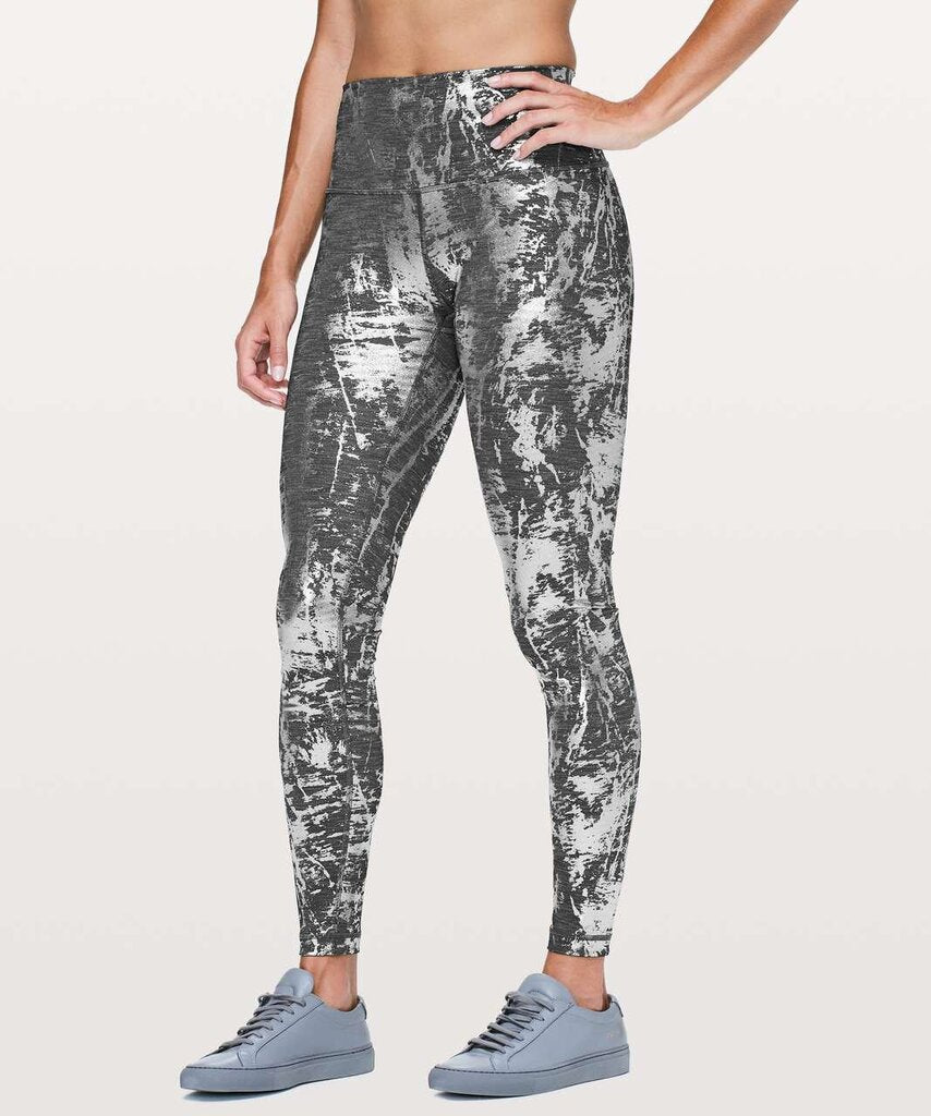 Lululemon Wunder Under Hi-Rise Tight *Brindle Foil 28" in Crinkle Heather Brindle High Shine Foil - Size 4