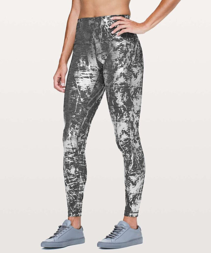 Lululemon Wunder Under Hi-Rise Tight *Brindle Foil 28" in Crinkle Heather Brindle High Shine Foil - Size 4