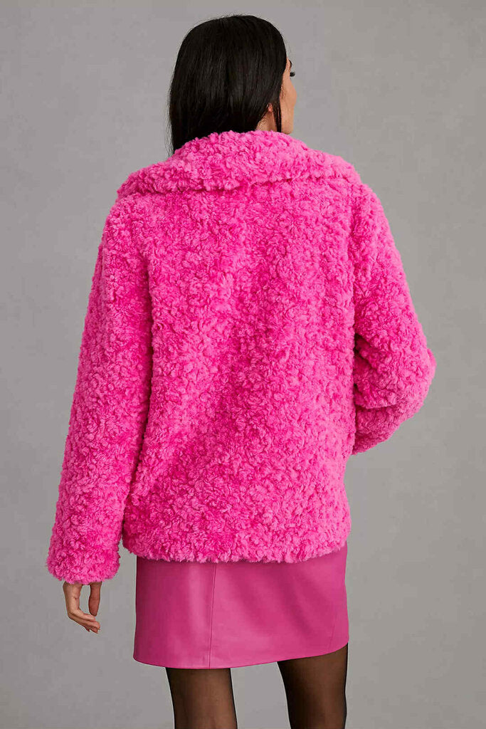 Avec Les Files NWT Faux Fur Jacket in Pink - Size Small