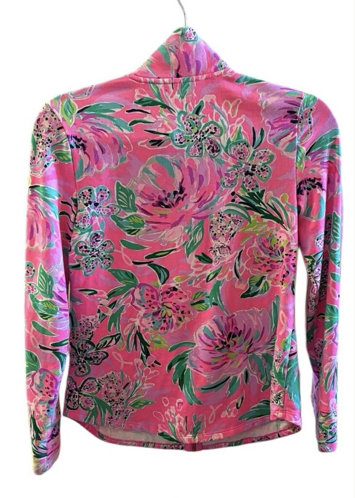 Lilly Pulitzer Leona Zip Up‎ Cockatoo In Pink - Size XXS