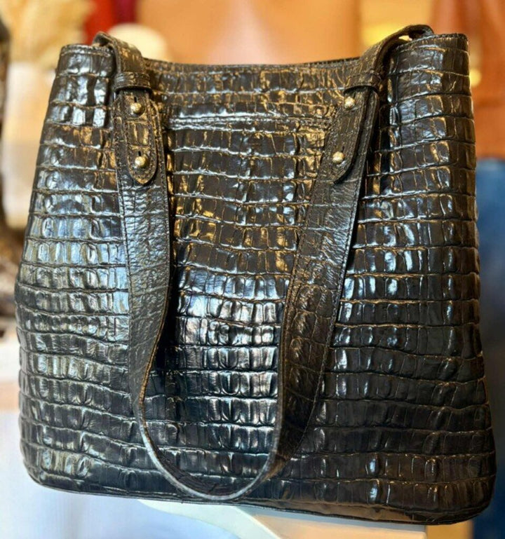 Brahmin Croc Embossed Tote