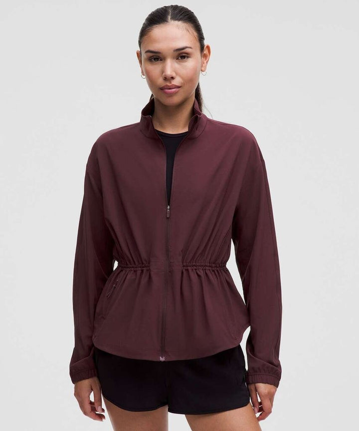 Lululemon UV-Protective Cinch-Waist Running Jacket in Goodnight Plum - Size XL