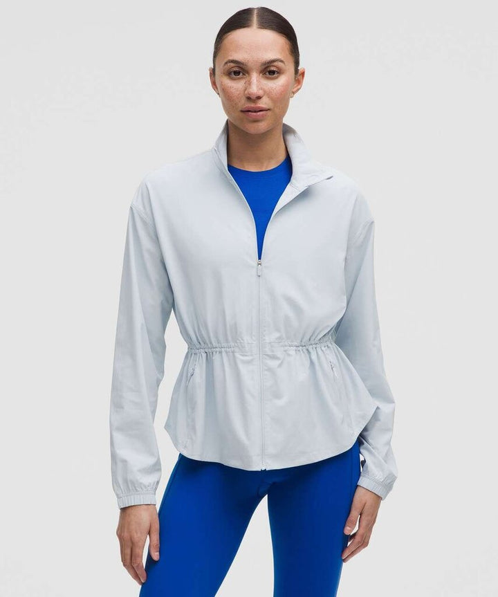 Lululemon UV-Protective Cinch-Waist Running Jacket in Starch Blue - Size XL