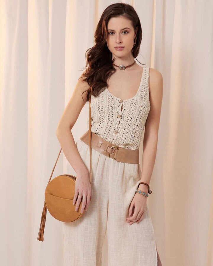 Brave Stas Nappa Belt in Nude (Retails for $155) - Size 26