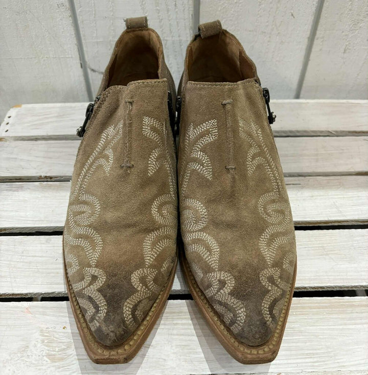 Frye Sacha Primrose Shooties Embroidered Ankle Boots - Size 8