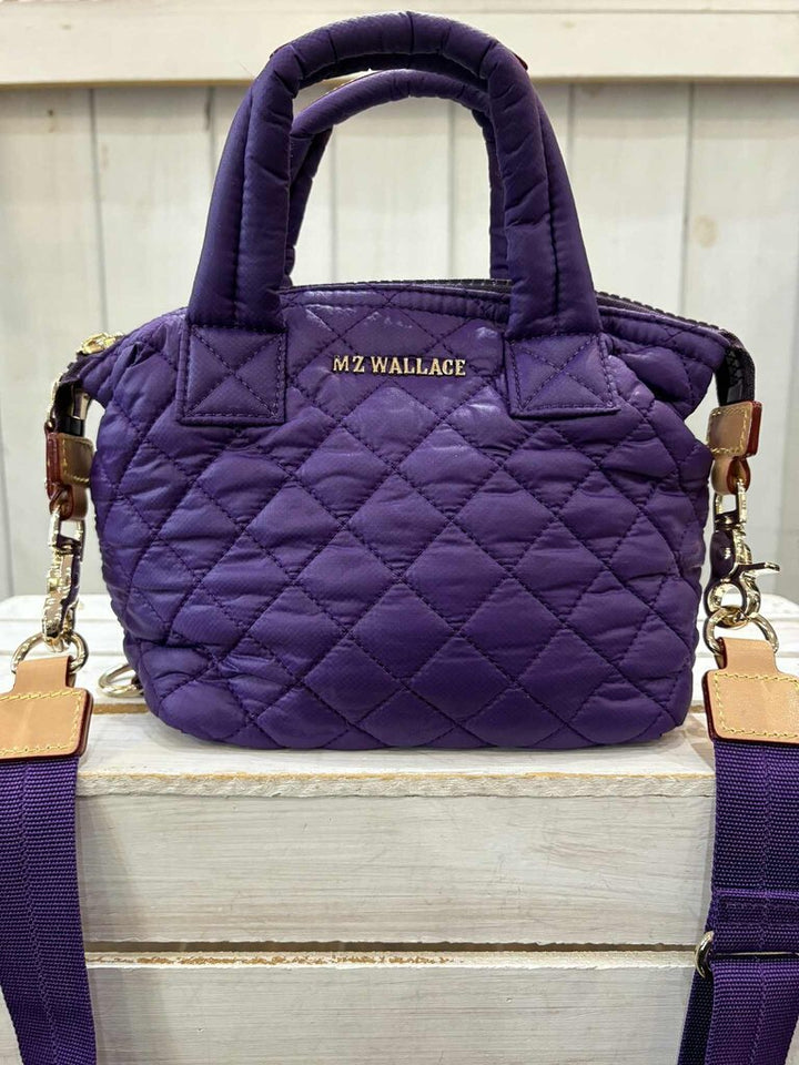 MZ Wallace Micro Sutton Tote In Amethyst/light Gold (Retails for $185)