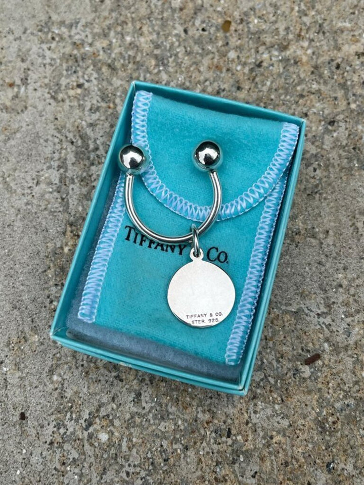 Tiffany & Co. Silver Engraved Key Ring