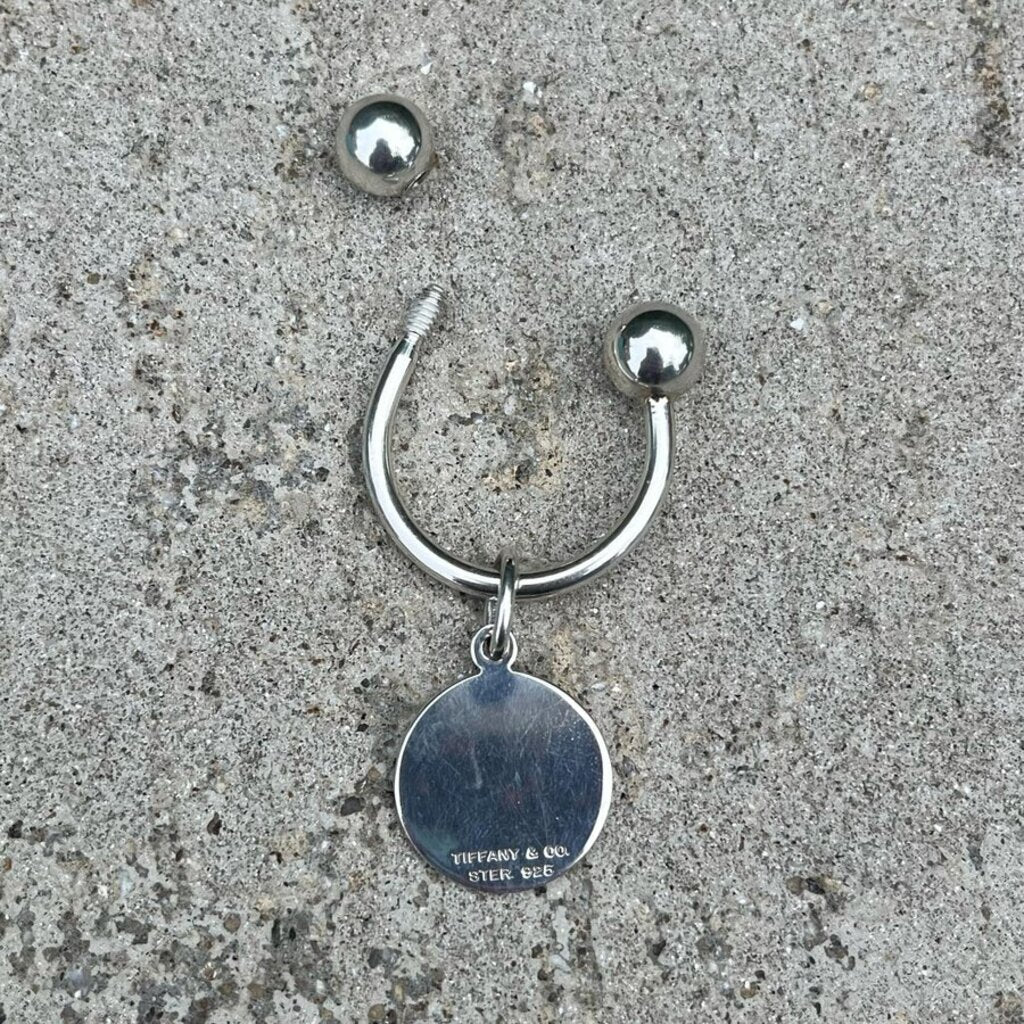 Tiffany & Co. Silver Engraved Key Ring