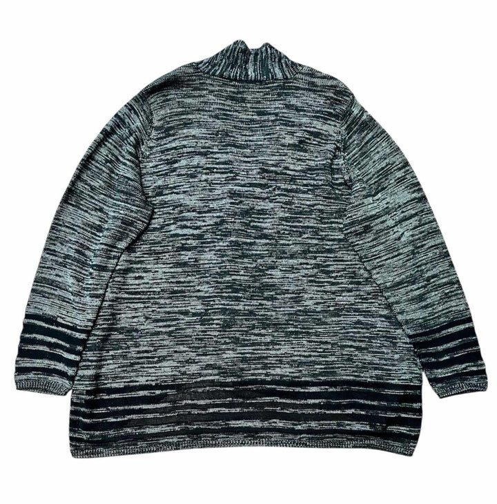 Eileen Fisher NWT Angled Front Cardigan In Black Space - Size 3X