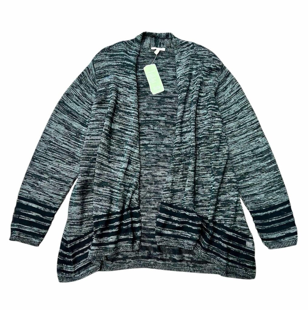 Eileen Fisher NWT Angled Front Cardigan In Black Space - Size 3X