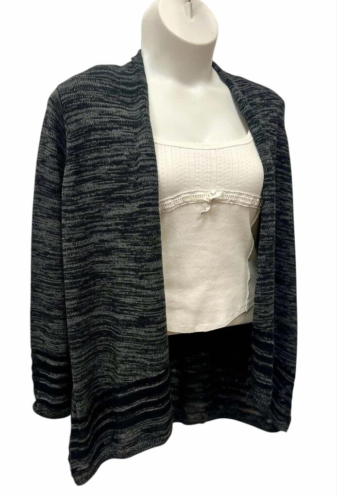 Eileen Fisher NWT Angled Front Cardigan In Black Space - Size 3X