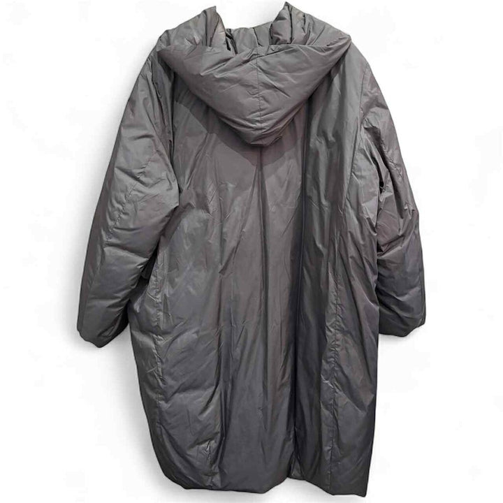 Eileen Fisher Button Up Hooded Down Jacket - Size 2X