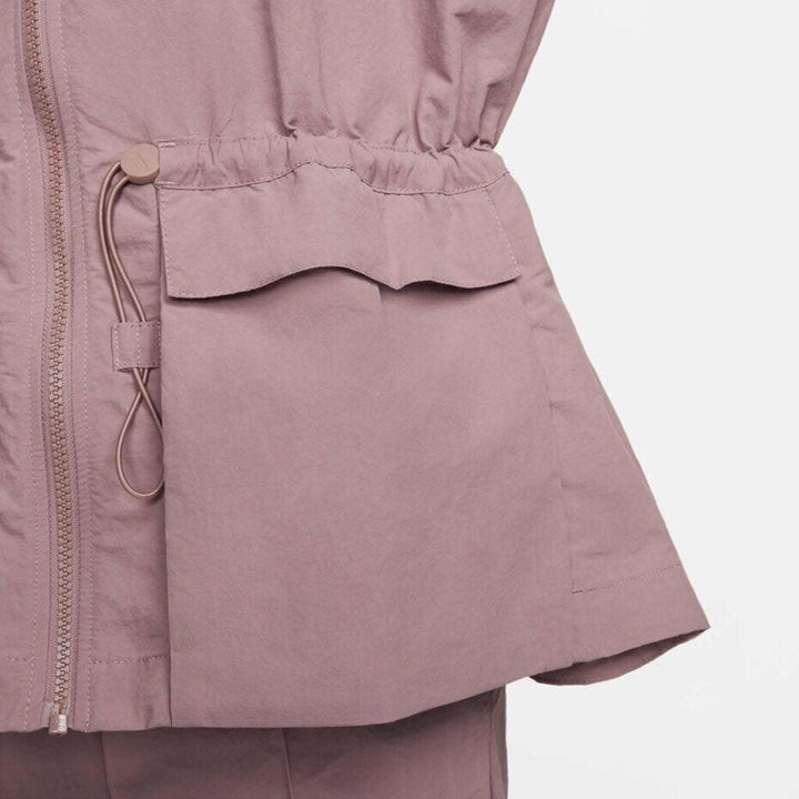 Nike Everything Wovens Oversized Hooded Jacket in Mauve - Size Small