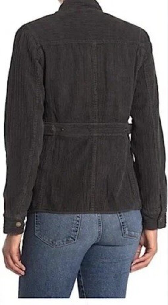 Faherty Acadia Utility Corduroy Jacket in Washed Black - Size Large