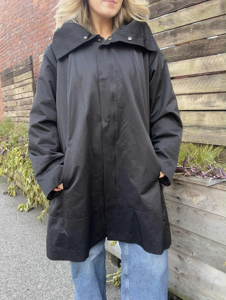 Eileen Fisher Stand Collar Long Coat - Size 3X