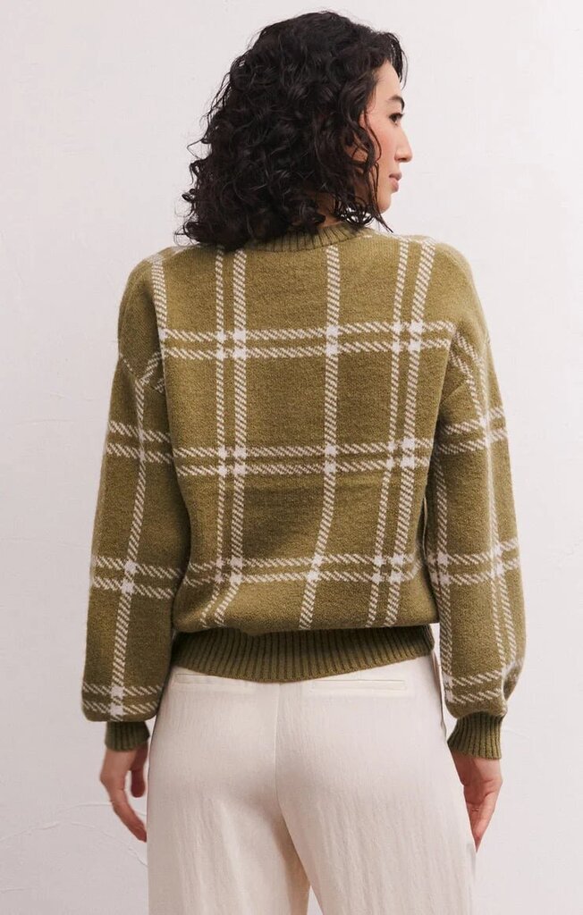 Z Supply Jolene Plaid Sweater - Size Medium