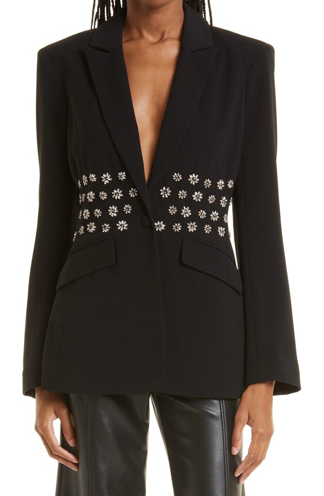 Cinq à Sept Loisa Crepe Crystal Blazer - Size 2